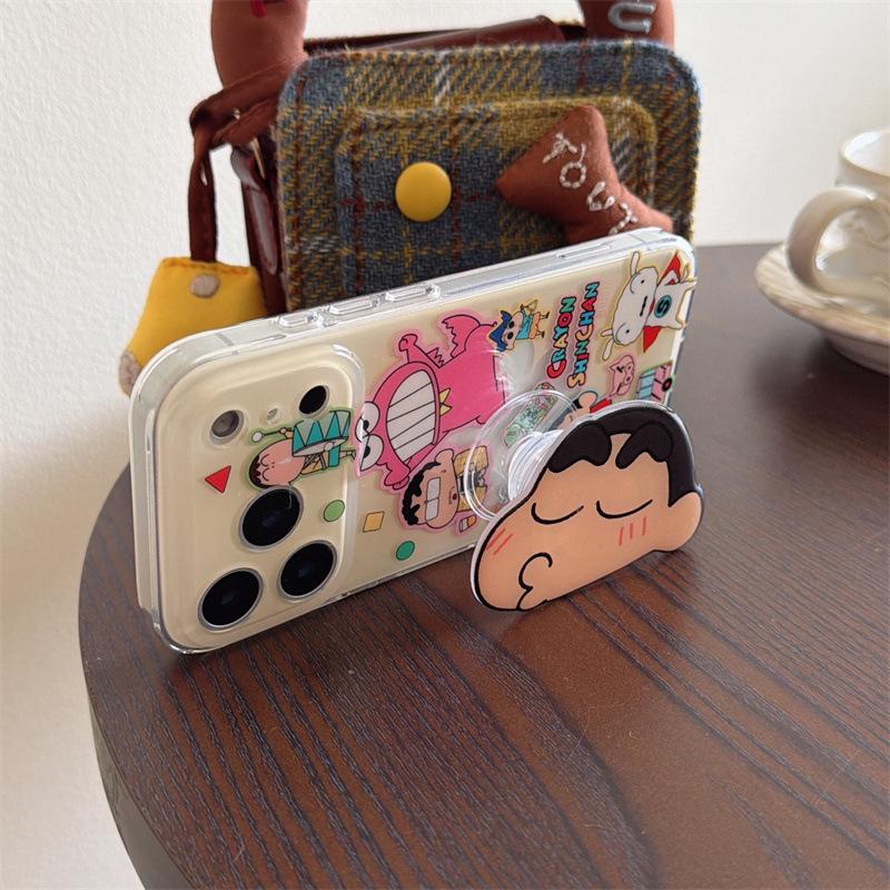 Shin-chan Trumpet Stand iPhone Case for 16ProMax/15/14