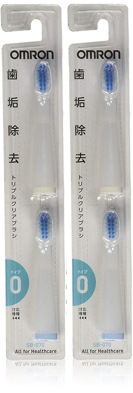 

Omron Replacement Brush for Sonic Electric Toothbrush Triple Clear Brush Set of 2 SB-070