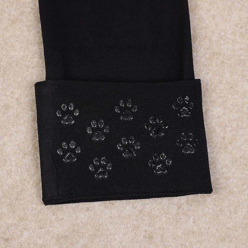 3D Black Silk Over-the-Knee Japanese Anime Cat Paw Socks