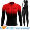 Men Winter Fleece Thermal Jacket MTB Bicycle Clothing Long Sleeve Cycling Jerseys Set Ciclismo Outdoor Warm Cothes Pants
