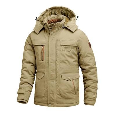 Men's Mid-Aged Outdoor Winter Thick Warm Cotton Jacket - Large Size, Loose Fit, Plus Velvet, Mid-Length Coat