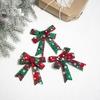3PCS Snowflake Christmas Ornaments Lattice Xmas Tree Bow Christmas Decoration Bowknot  Home Decor