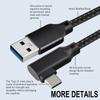 USB C to USB A Cable USB 3.2 10Gbps 90° Right Angle USB C Data Cable 20V 3A 60W Quick Charging for USB C Camera VR Game
