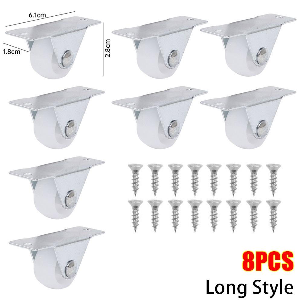 

8 шт. Коробка для хранения мусорного ведра, корзина для белья, направляющие ролики, ящик, лоток, аксессуары, пластиковый мебельный шкив, маленький, 1 дюйм