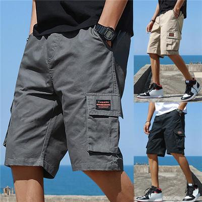 M-5XL Männer Trend Cargo Shorts Herren Brief Print Pocket Shorts Sommer Mode Casual Straight Shorts Männlich Ropa Hombre