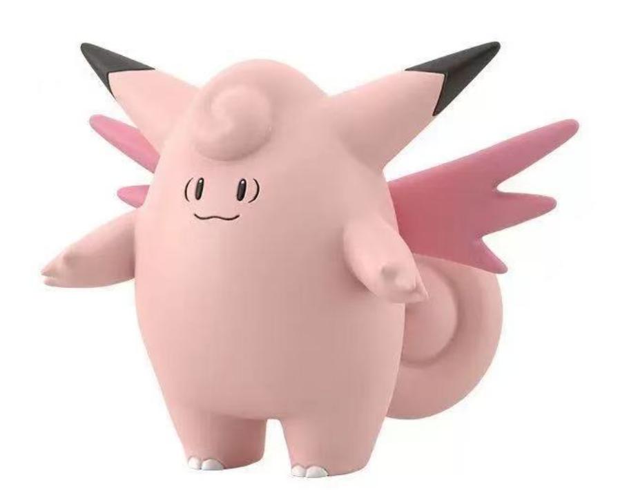 Genuine 1/20 Scale The World Clefable Green Gengar Cute Action Figure Model Toys