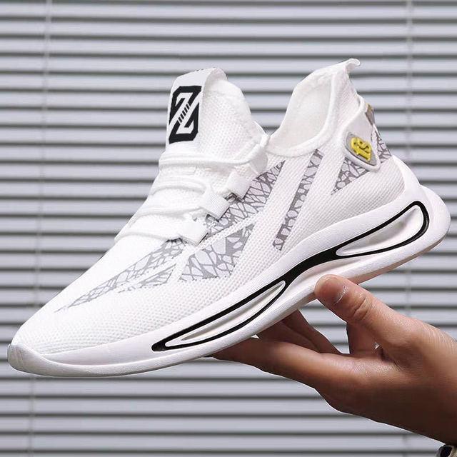Mens Sneakers Fashion White Casual Shoes Summer Light Running Shose Breathable Mesh Men Casual Sports Outdoor Tennis Shoe
