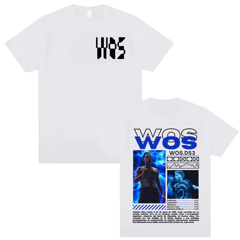 Rapper WOS DS3 2025 Tour Cover T-Shirts Herren Damen Sommer Harajuku Vintage Hip Hop Popmusik T-Shirt Komfort 100% T-Shirt