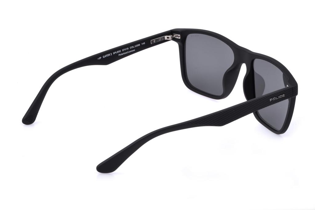 POLICE Polarized Sunglasses SPLE02 U28B 57 Men's UV Protection Mirrored Lightweight Square