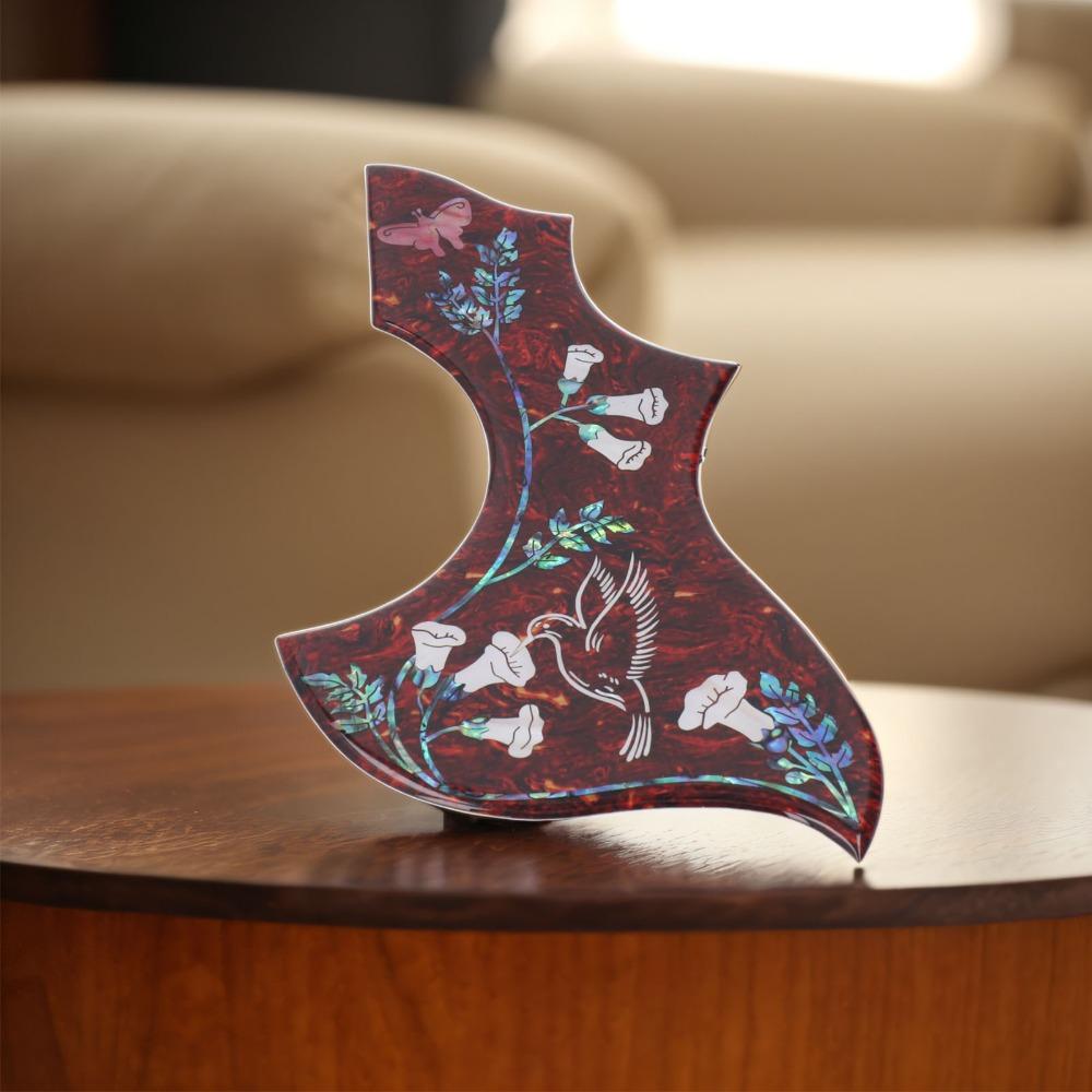 Rotes Schildpatt Akustikgitarren-Schlagbrett 2 mm Dick Hummingbird Schlagbrett Für Akustikgitarre