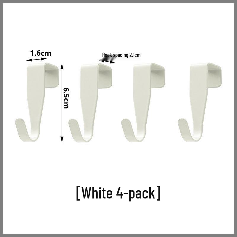 No-Drill Silent Wrought Iron Over-Door Clothes Hook & Storage Rack