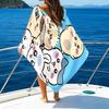 1pc Chiikawa Beach Towel with Custom Name, Beach/Swimming/Bath/Picnic/Camping Towel, Suitable for Seaside Beaches