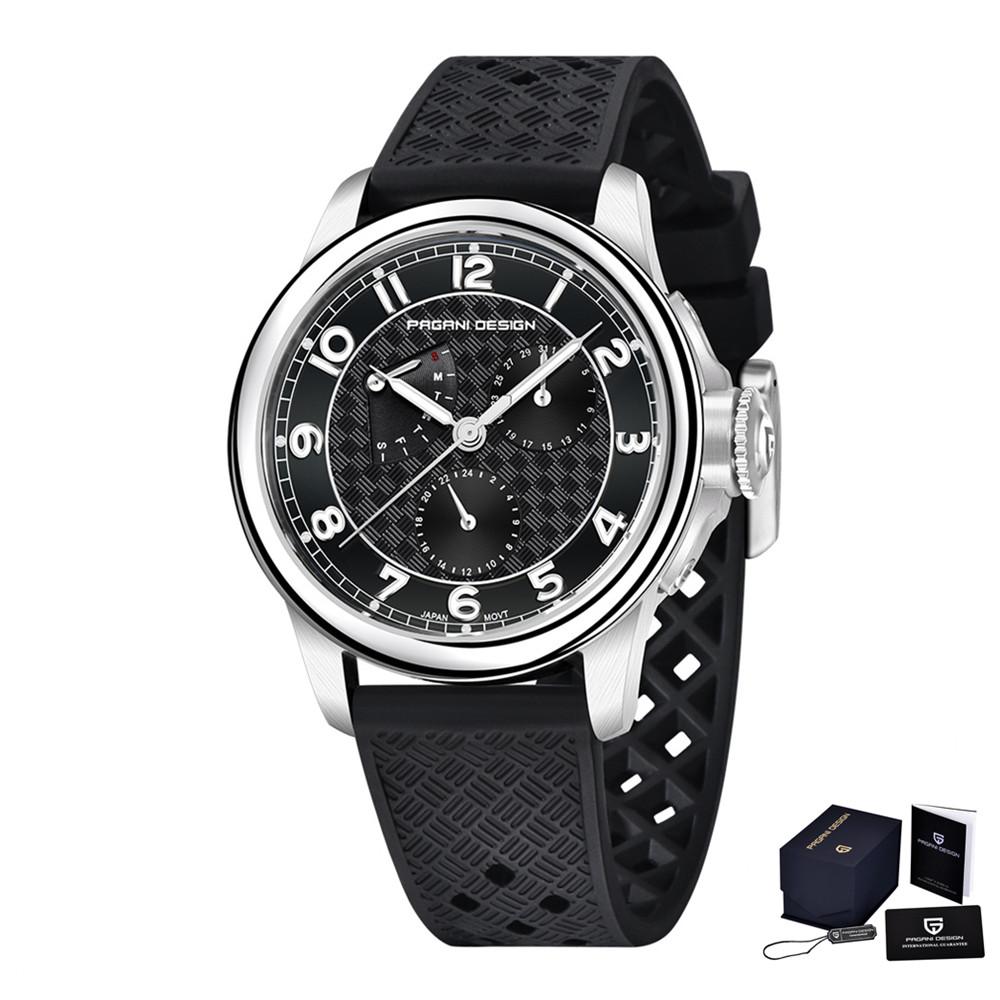 Pagani Design Man Watch 40mm Japan TMI VH88 Movt Sapphire Crystal Calendar 24 Hours 100M Waterproof Quartz Wristwatch Reloj Homb