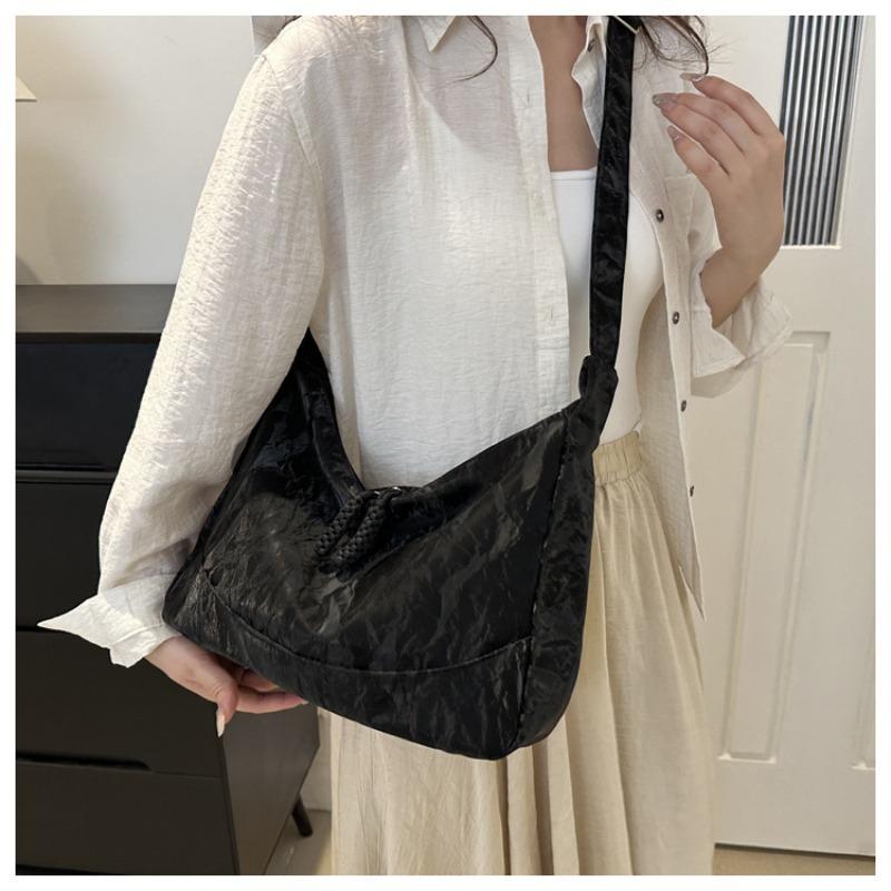 Spring New Women's Bag Fashion Large Capacity Premium Sense Scrub Slack Lazy Wind Shoulder Bag Tote Bag