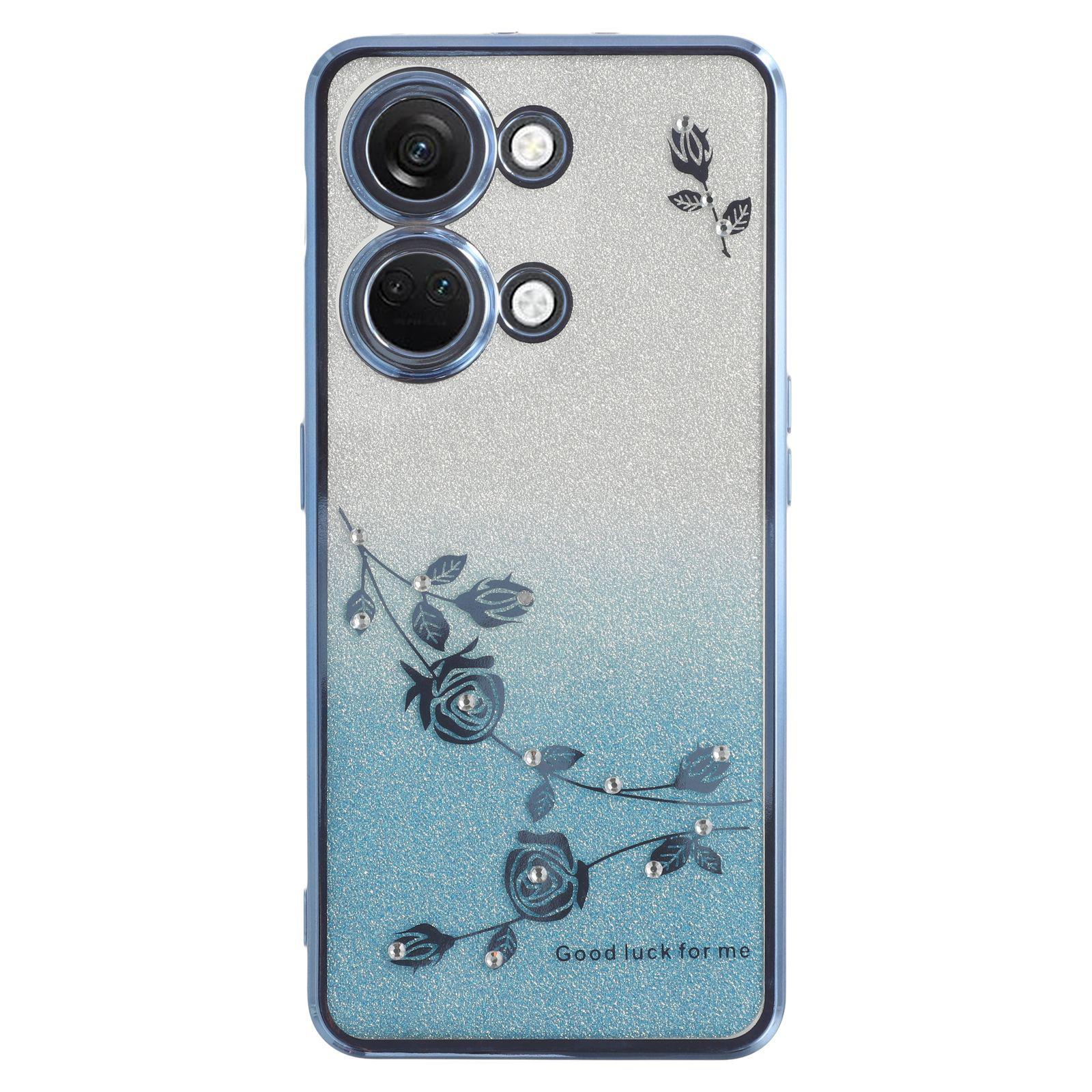 

KADEM Для OnePlus Ace 2V/Nord 3 5G Протиударний Чохол для Телефону Чохол Декор Квіти Ракушка Blue