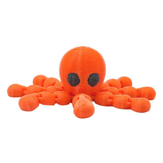 3D Printed Octopus Figurine Movable Joints Octopus Figure Articulated Sea Animal Model Fidget Toy Home Office Desktop Decoration Ornament
