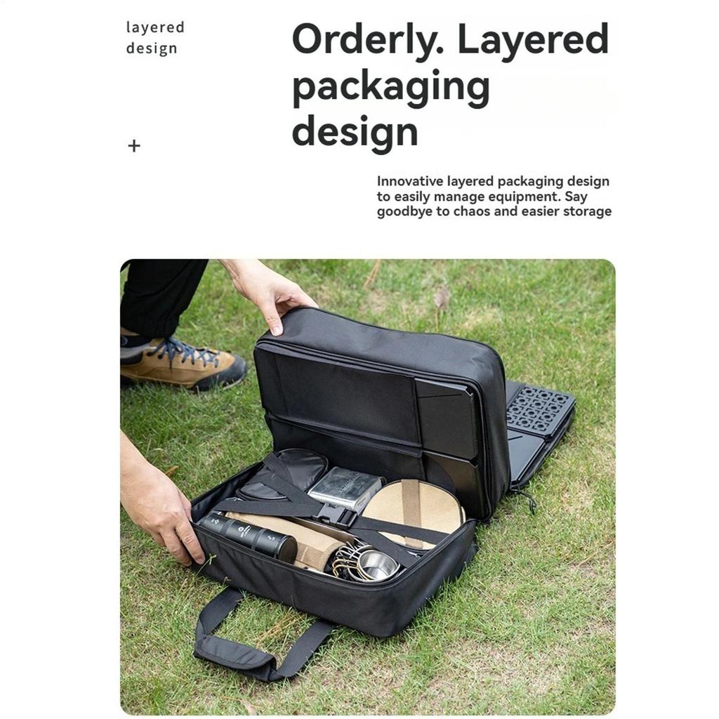 Camping Storage Box Waterproof Organizer With Handle 46L Camping Gear Organizer Sack For Outdoor Hiking Beach Picnics Weekend