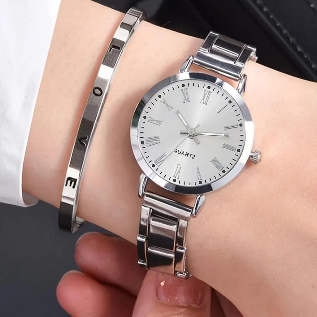 Women's Fashion Gold Steel Quartz Watch with Thin Narrow Strap