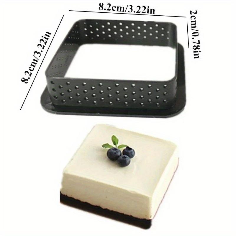 10Pcs DIY Tart Ring Perforated Cake Mold Round Mousse Circle Ring French Dessert Bakeware Cutter Pastry Decorating Tools