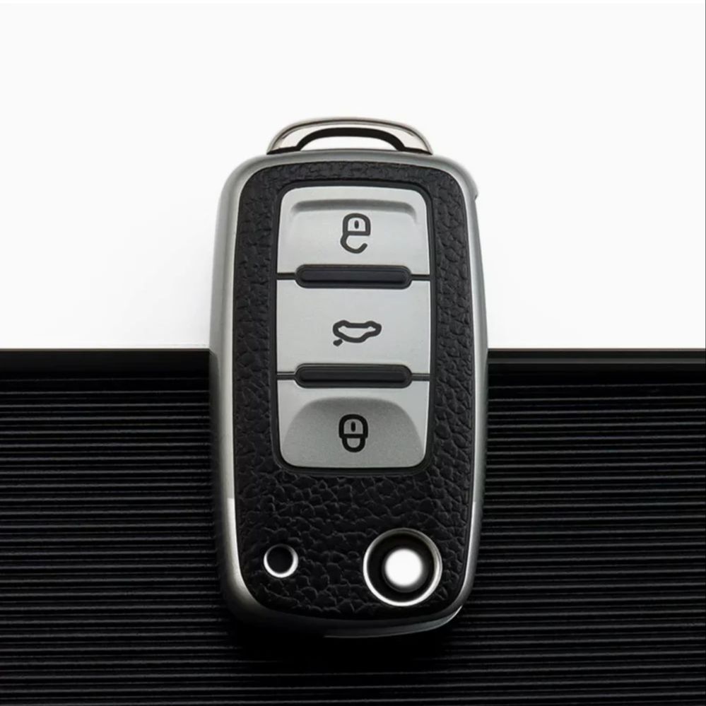 Per Volkswagen VW Polo Golf7 MK7 Tiguan per Skoda Octavia Kodiaq Karoq per Seat Ateca Custodia per Chiave Auto Copertura Borsa Portachiavi Protettore