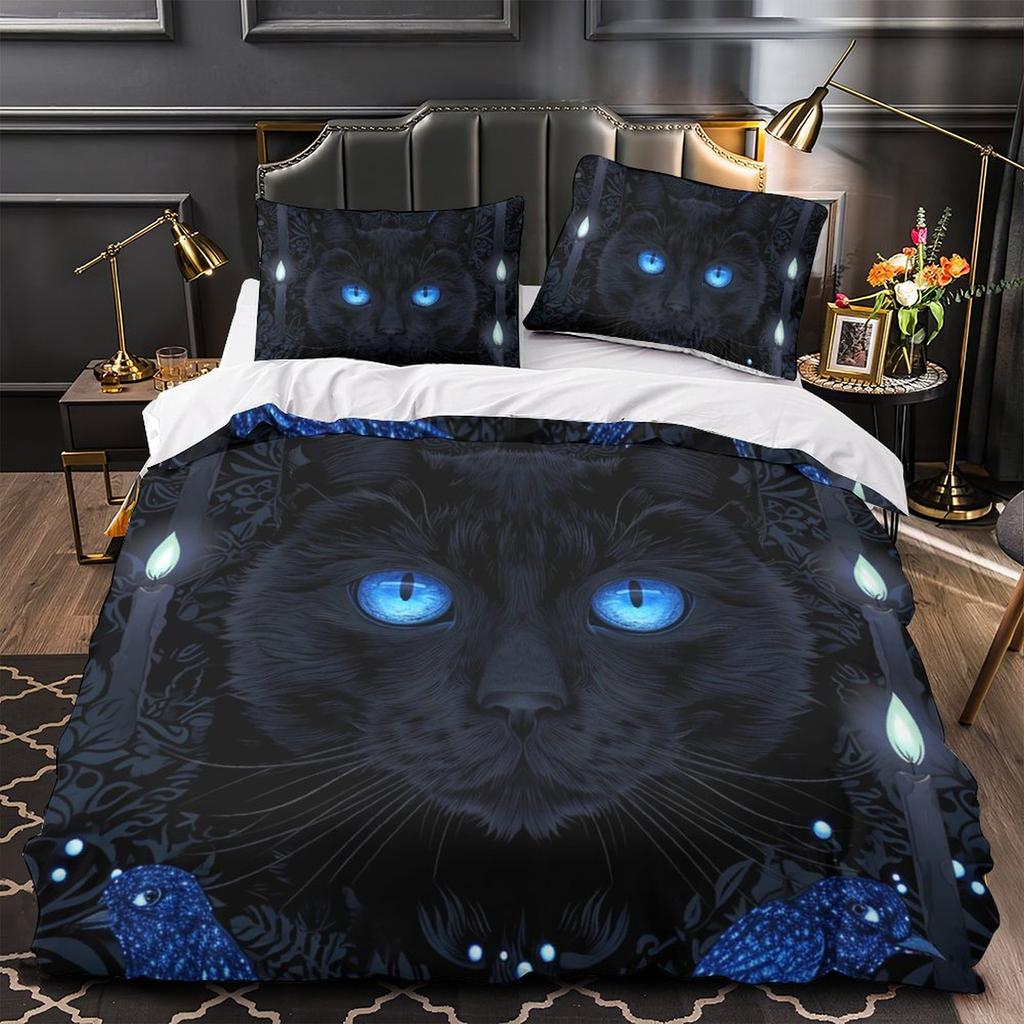 3D Lightweight and Soft Animal Bedding Set, Single Bed, Double Bed, Duvet Cover, Pillowcase, 2/3pcs, Men's Teens, Full Size Cover, Birthday Gift