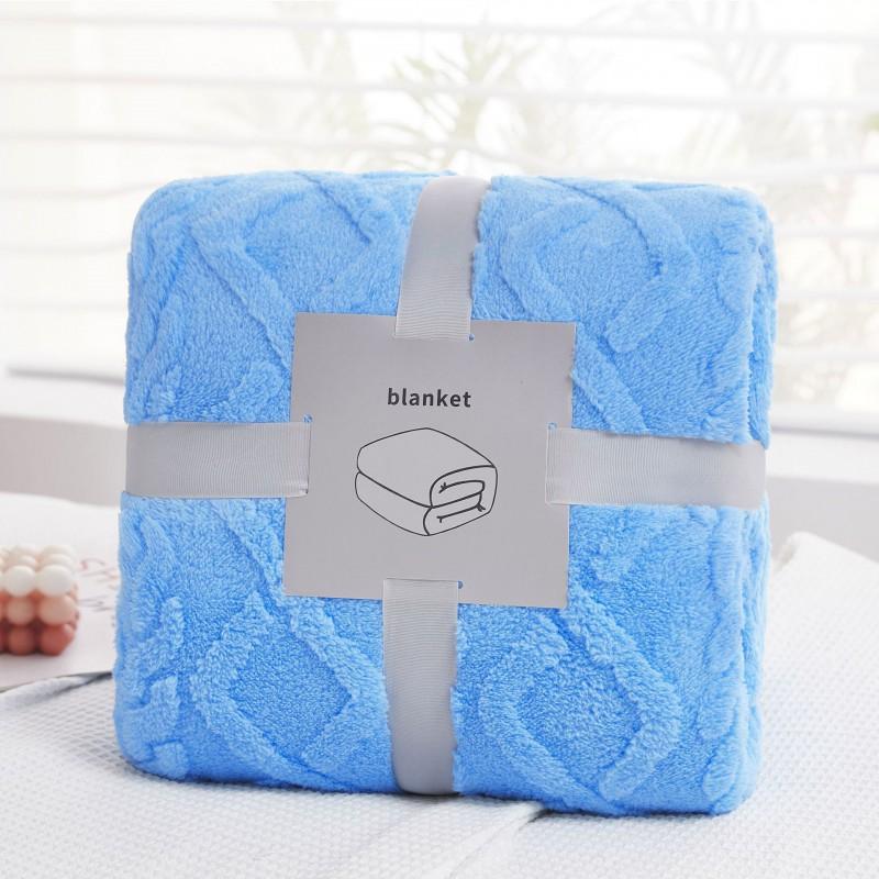 TaoFuu Fleece Blanket Jacquard Nap Office Sofa Dorm Bed