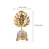 Leaf Ball Ornament Desk Decoration Decorative Adornment Art Crafts Home Decor Paperweight for