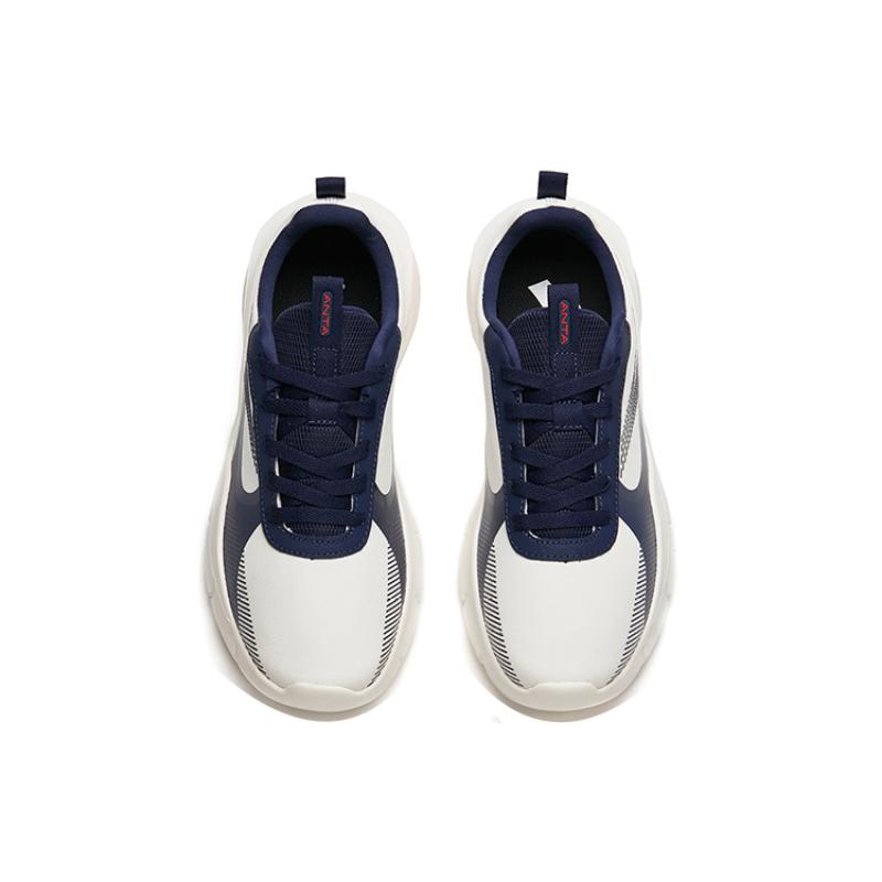 ANTA Training Shoes Men's Low top Ivory White/Turquoise Blue Sneakers 112217705-5