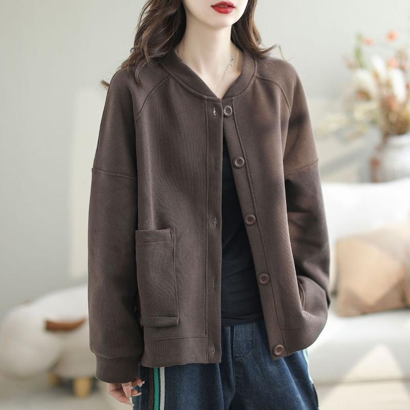 Coats for Women Jacket Oversize Winter Solid Color Thickened Velvet Windbreaker Loose Casual Coat