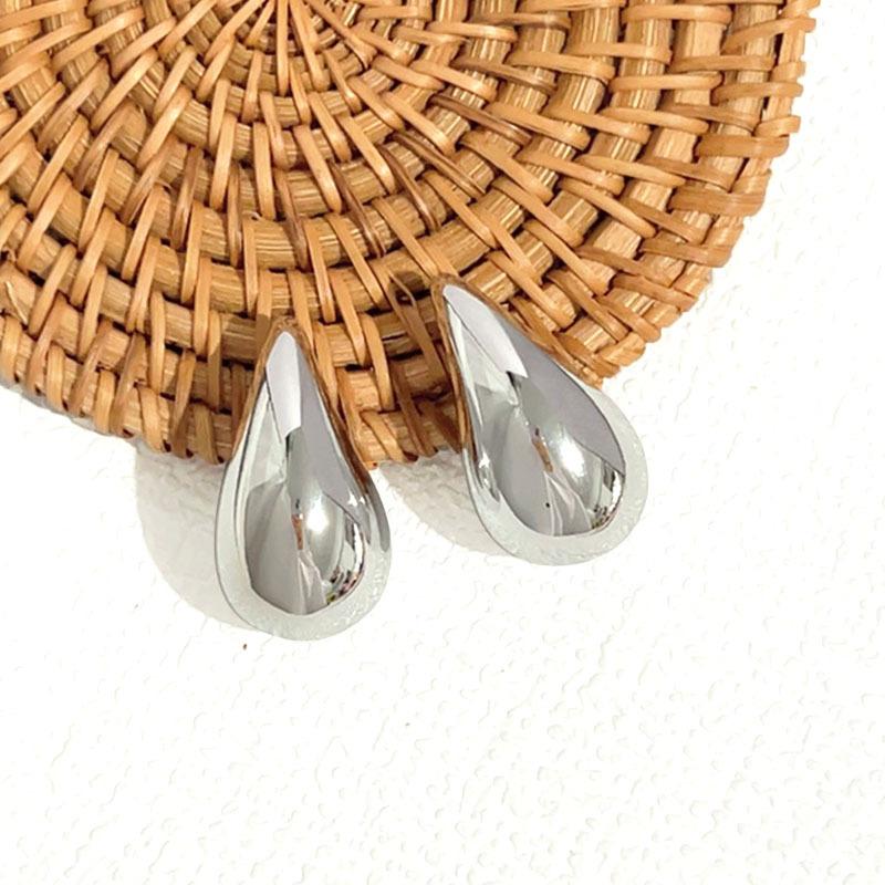 Vintage Transparent Coffee Resin Water Drop Earrings For Women Fashion Temperament Stud Earrings Female Party Daily Jewelry Gift