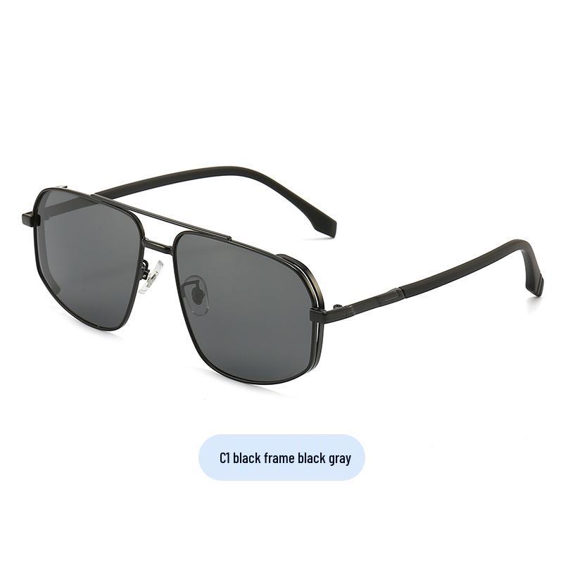 

Поляризованные металлические солнцезащитные очки с двойной перекладиной для путешествий и вождения для мужчин