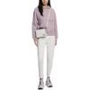 Calvin Klein Lässiger minimalistischer bestickter Buchstaben einfarbiger Hoodie Damen Sweatshirt Helllila 40WH100-NRV