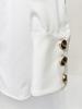 2025 European & American Fashion Slim Fit Ruffle White Long-Sleeve Shirt