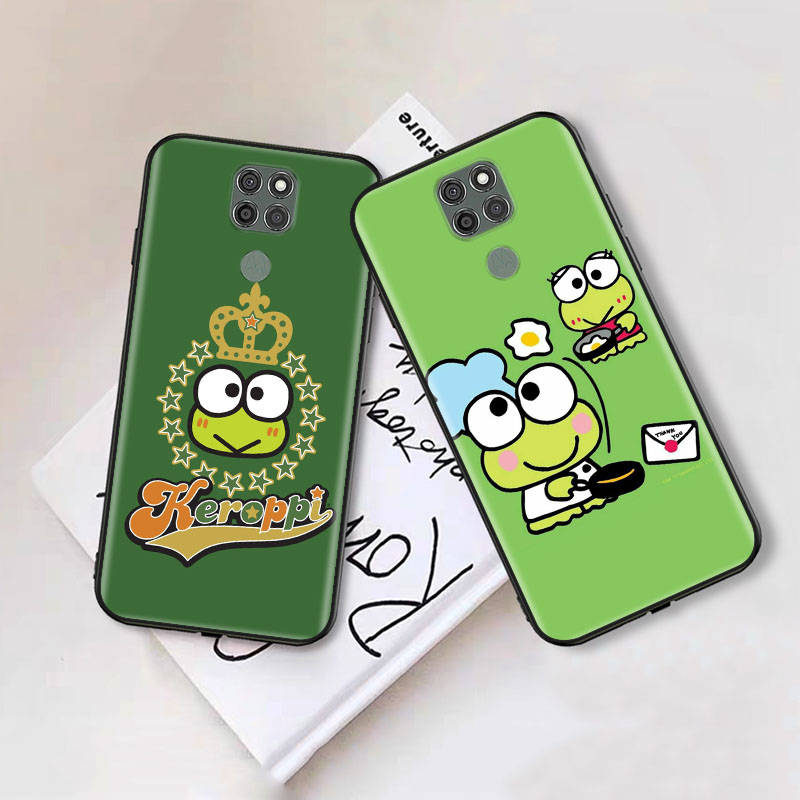Black Case for Xiaomi Poco X6 X4 M5 M6 F5 F6 C65 C55 C50 C51 C40 Pro Redmi 14C A3X 13C 12C 11T 10A 9C Note 7 6 8A Plus L-8 Cute Keroppi