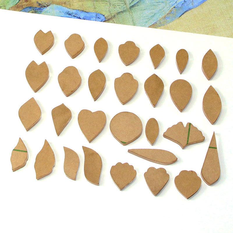 Handmade Velvet Flower Silk Thread Mold Kit - Imitation Kingfisher Green Butterfly Petal & Leaf