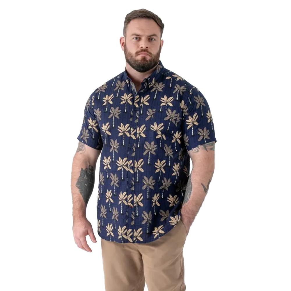 Duke Mens Davey D555 All-Over Print Jacquard Kingsize Shirt