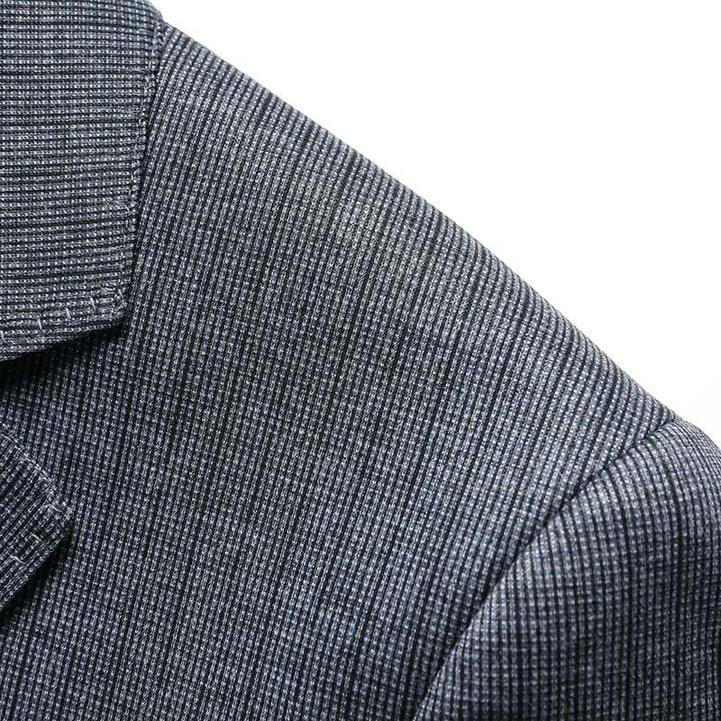 Spring and Autumn Thin Men's Suit Korean Version Slim-fit Elastic Non-ironing Striped Suit
