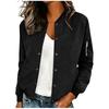 Women S Suede Fabric Stand Collar Buttoned Cardigan Jacket Casual Coat