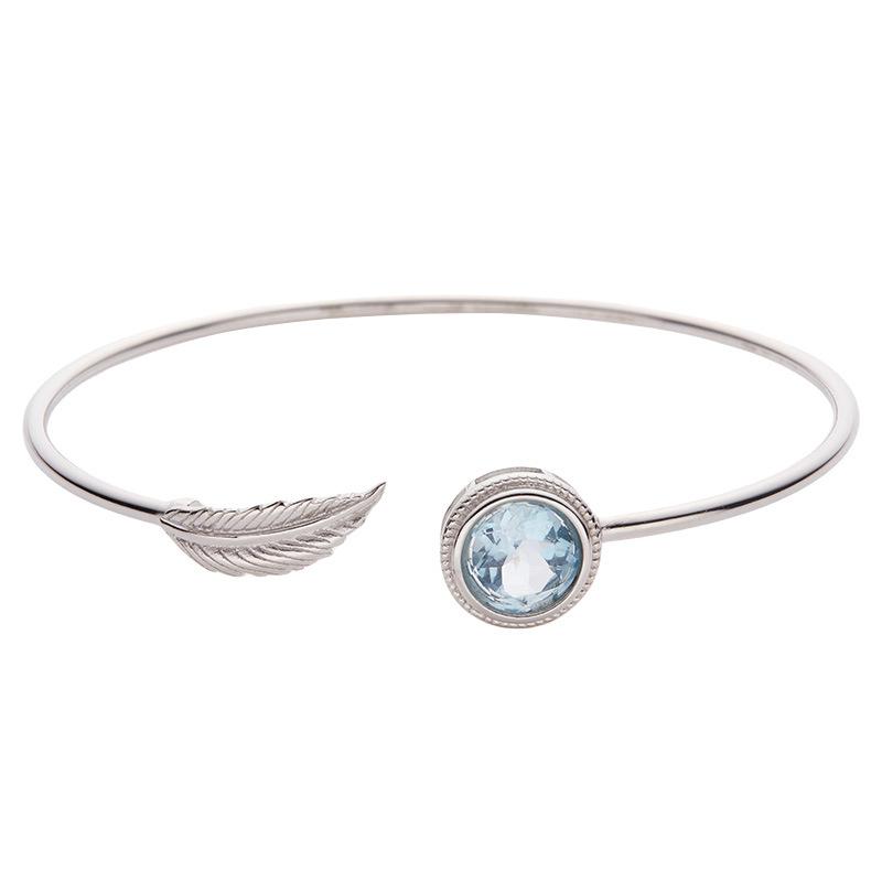 Дизайнерский браслет из стерлингового серебра S925, инкрустированный натуральными топазами и аметистами