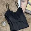Plus Size Sleeveless Lace Patchwork Camisole - Summer 300 Jin Loose Fit for Women