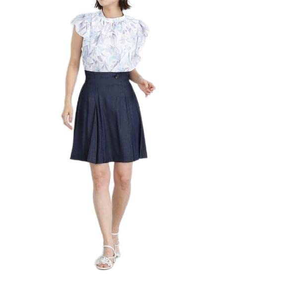 JILL by JILL STUART Women's Tuck Pleated Mini Skirt (125-3120023) Indigo (Pre-order Available from Late March To Late April)