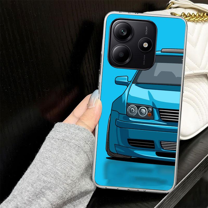 Cool MK4 MK5 Golf Car Case for Xiaomi Redmi Note 14 13 12 11 Pro Plus Phone Cover 14S 12S 11S 11E 11T 10S 10 9S 9 Silicone Funda