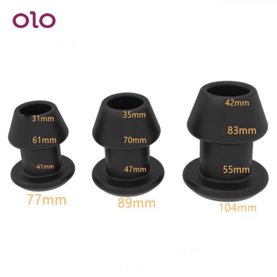 Unisex Silikon Anus Einlauf Anal Hohl Vagina Dilator Reinigung Plug Sex Tool