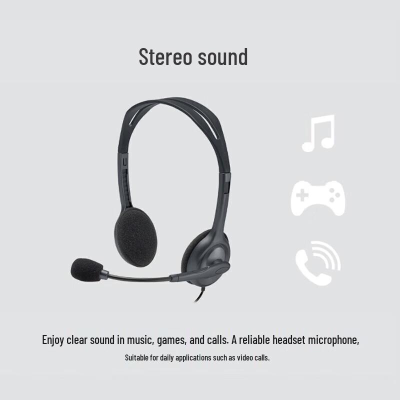 Logitech H111 Wired Over-Ear Stereo Headset