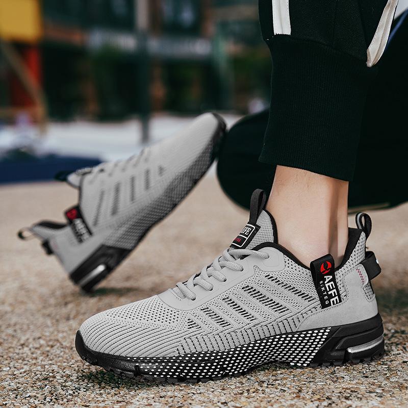 Pánské trendy pletené prodyšné lehké pohodlné tenisky na běhání jogging protiskluzové neformální sportovní boty odolné proti opotřebení