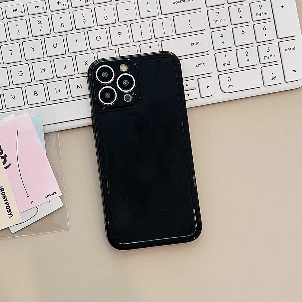 

Small and Fresh Photo Frame 14Pro Max Apple IPhone 15 Mobile Phone Case 11 Solid Color 13 Silicone XS Suitable for 12 Soft X 12pro