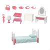 Cute Dollhouse Furniture Set 1/12 Accessories Assemble Miniature Model Parent Child Interaction