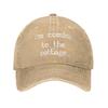 Unisex  Im Coming To the Cottage Heated Rivalry Print Hat Casual Distressed Washed  Baseball Cap Adjustable