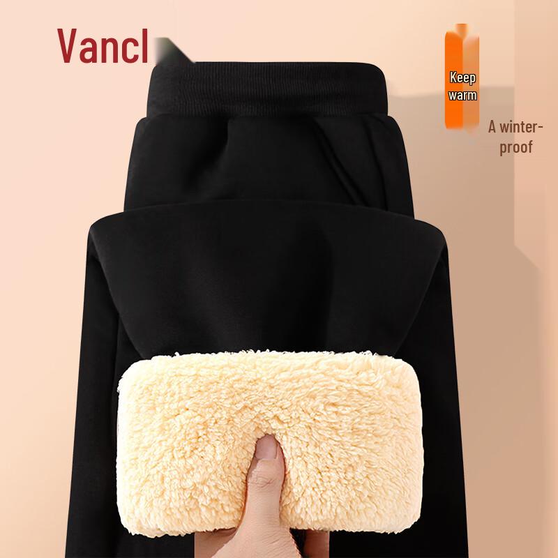 

VANCL Men s Winter Loose-Fit Fleece-Lined Tapered Casual Pants L