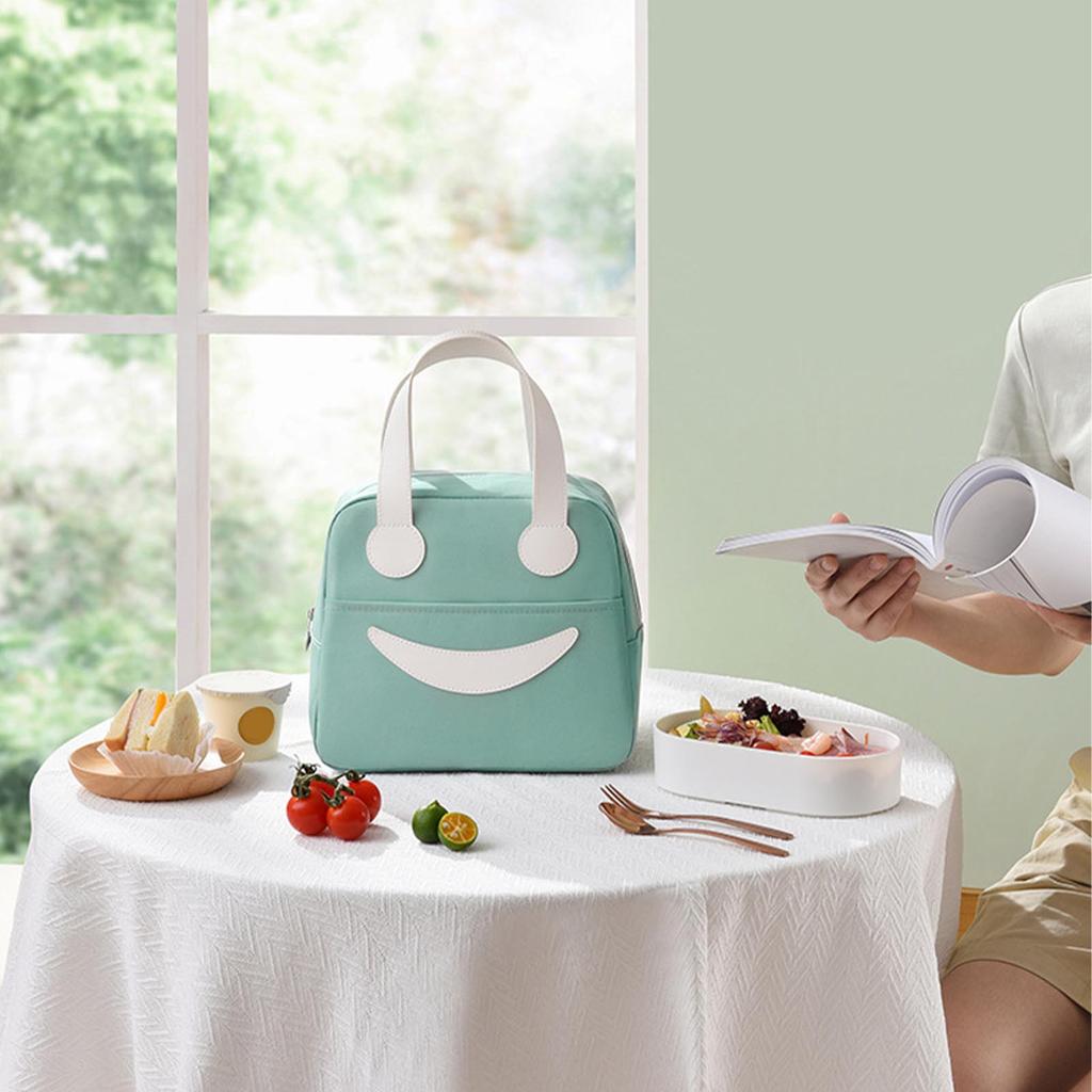 Lunch Bag Insulated Hand Carry Oxford Cloth Cute Large Capacity Lunch Box Bag for School  